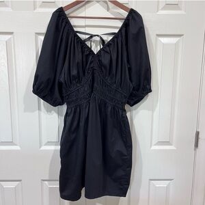 Old Navy Waist-Defined Puff Sleeve Mini Dress